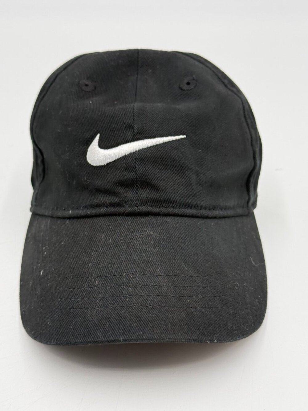 Nike Club Cap Hat Toddler 2T-4T Black Strapback Adjustable White Swoosh Logo